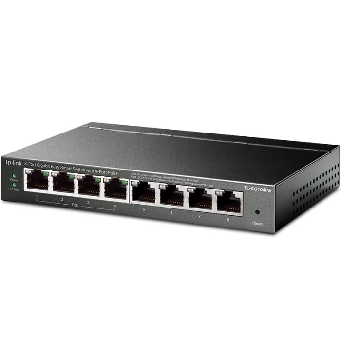 TP-Link TL-SG108PE Switch Gigabit de 8 puertos con 4 puertos PoE+